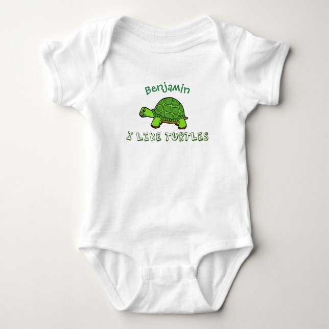Jag gillar Turtles Cute T-shirt (Framsida)