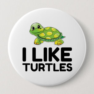 Jag gillar Turtles Knapp