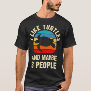 Jag gillar Turtles och kanske tre människor roar v T Shirt