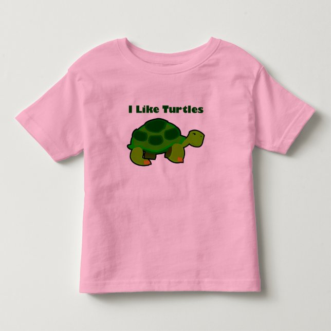 Jag gillar Turtles - Småbarn Bra Jersey T-Shirt (Framsida)