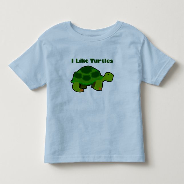 Jag gillar Turtles - Småbarn Bra Jersey T-Shirt (Framsida)