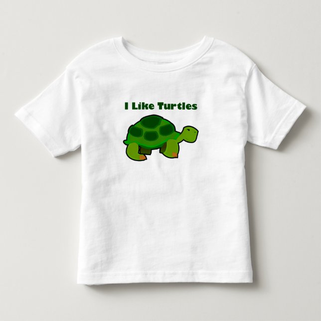 Jag gillar Turtles - Småbarn Bra Jersey T-Shirt (Framsida)