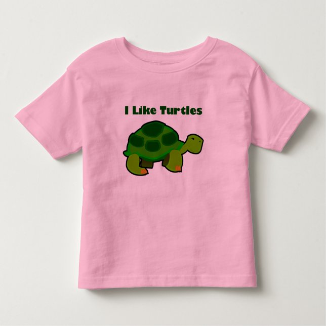 Jag gillar Turtles - Småbarn Bra Jersey T-Shirt (Framsida)