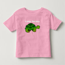 Jag gillar Turtles - Småbarn Bra Jersey T-Shirt