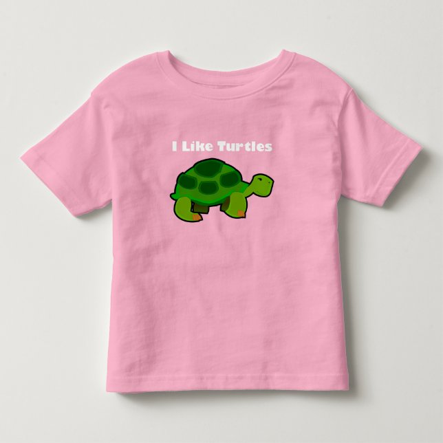 Jag gillar Turtles - Småbarn Bra Jersey T-Shirt (Framsida)