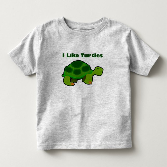 Jag gillar Turtles - Småbarn Bra Jersey T-Shirt (Framsida)