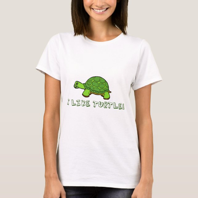 Jag gillar Turtles T Shirt (Framsida)