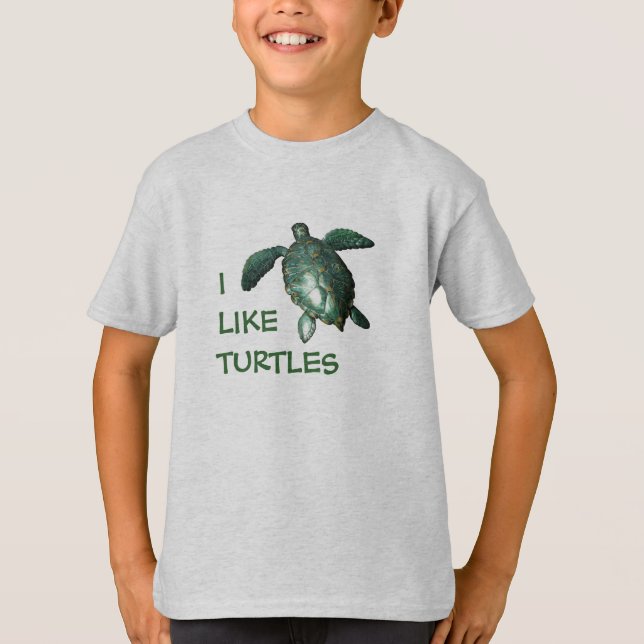 Jag gillar Turtles T Shirt (Framsida)