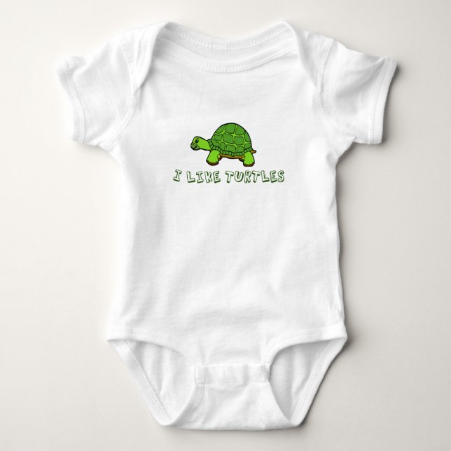 Jag gillar Turtles Tee Shirt (Framsida)