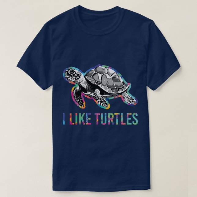 Jag gillar Turtles Turtle T Shirt (Design framsida)