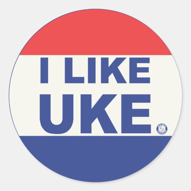 Jag gillar UKE-klistermärken Runt Klistermärke (Framsida)
