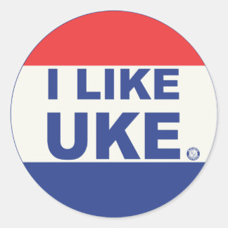 Jag gillar UKE-klistermärken Runt Klistermärke