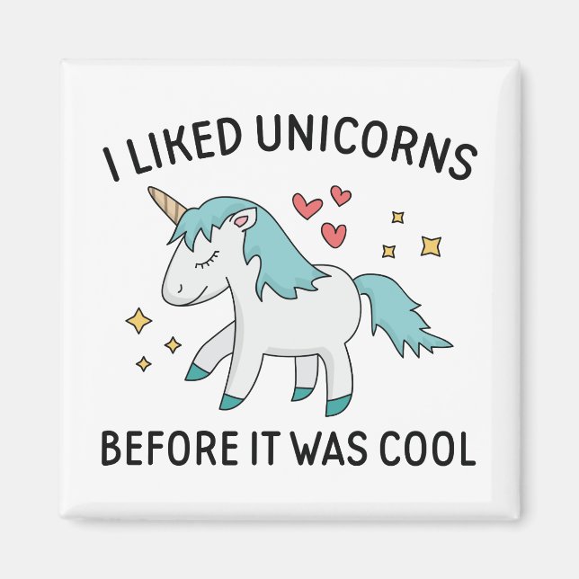 Jag gillar Unicorns Magnet (Framsidan)
