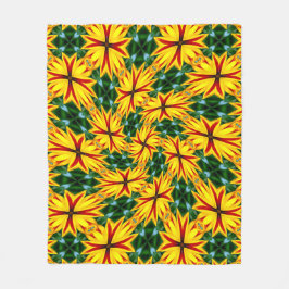 Jag gillar unika blommor fleecefilt