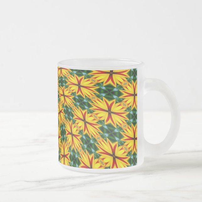 Jag gillar unika blommor frostad glasmugg (Höger)