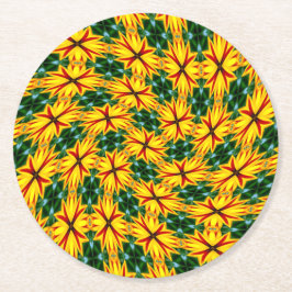 Jag gillar unika blommor underlägg papper rund