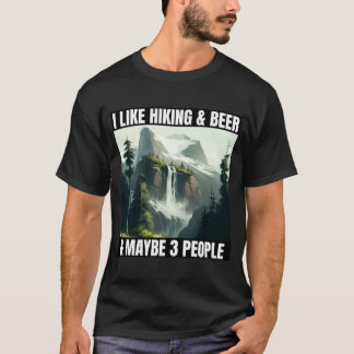 Jag gillar vandring & öl och kanske 3 personer på t shirt