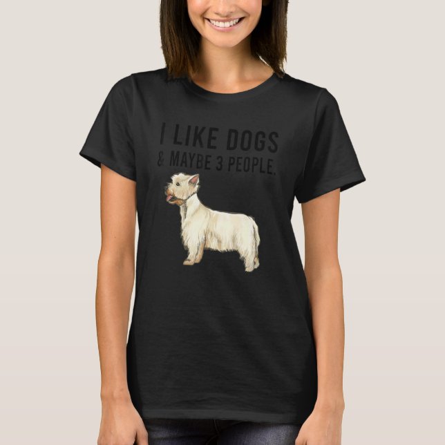Jag gillar Väster Highland White Terrier Hundar oc T Shirt (Framsida)