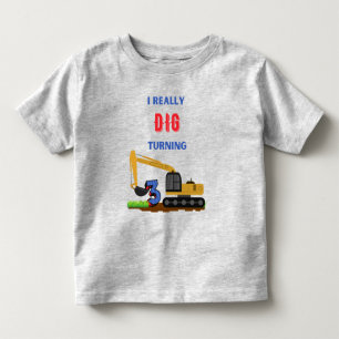 Jag gillar verkligen att Turning 3 grävmaskin fyll T Shirt