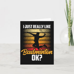 Jag Gillar Verkligen Badminton Ok Match Lag Spelar Kort
