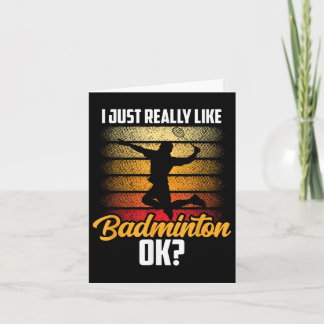 Jag Gillar Verkligen Badminton Ok Match Lag Spelar Kort