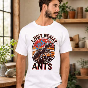 Jag gillar verkligen myror för älskare t shirt