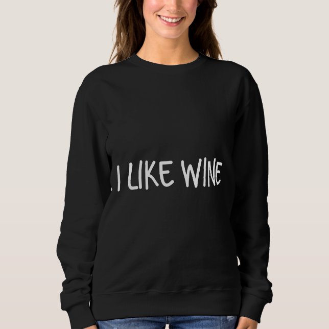 Jag gillar Vin T Shirt (Framsida)