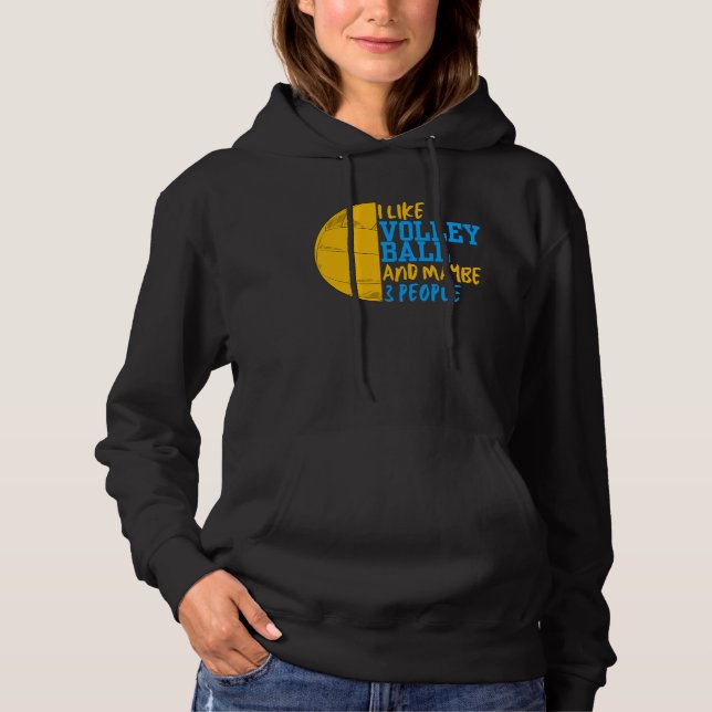 Jag gillar Volleyball och kanske 3 kvinnor T Shirt (Framsida)