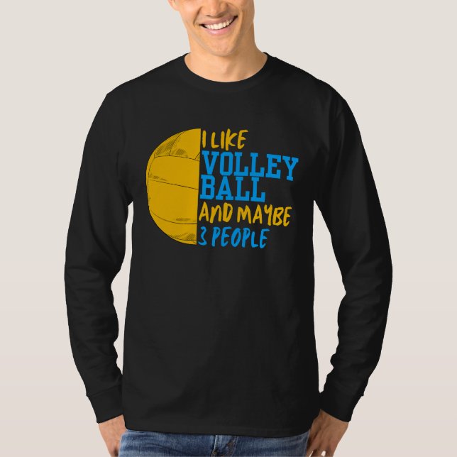 Jag gillar Volleyball och kanske 3 Manar T Shirt (Framsida)
