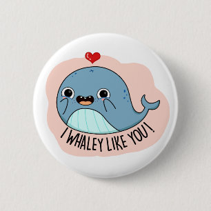 Jag gillar YO Funny Whale Pun Knapp