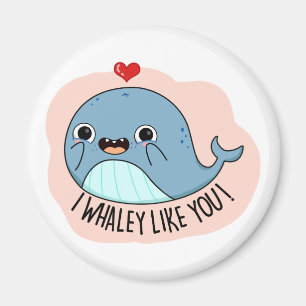Jag gillar YO Funny Whale Pun Magnet