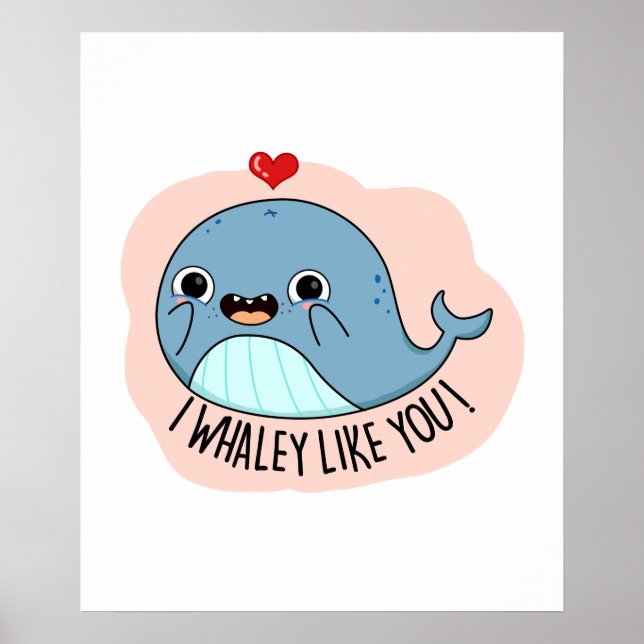 Jag gillar YO Funny Whale Pun Poster (Framsidan)
