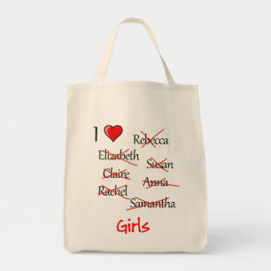 "Jag ♥ Girls" Tygkasse