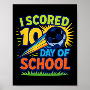 Jag Gjorde 100 Dagars Skol Fotbollsfirande Poster