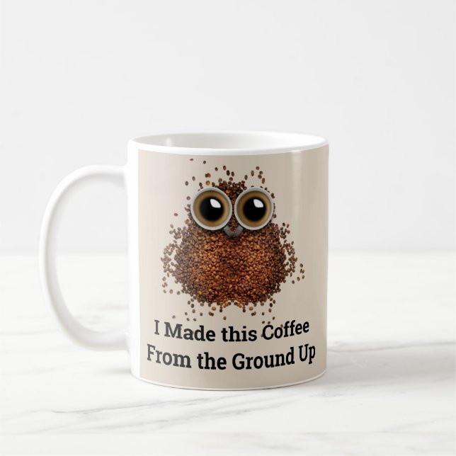 Jag gjorde den här kaffet från marken kaffemugg (Vänster)