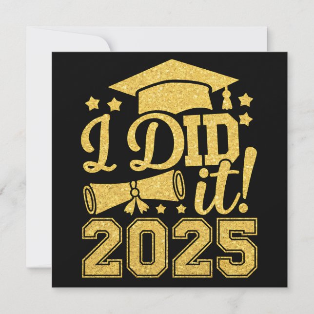 Jag gjorde det 2025 Student i Studenten 2025 Inbjudningar (Framsida)