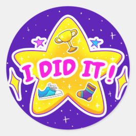 Jag gjorde det blå klassiskt runt märke