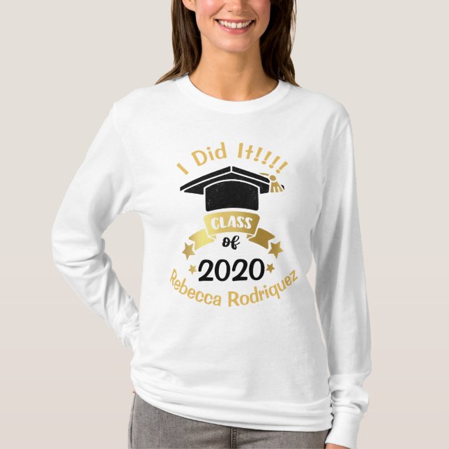 Jag gjorde det i klass 2020-Personligen Redigera å T Shirt (Framsida)