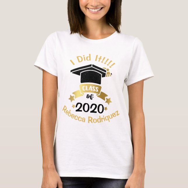 Jag gjorde det i klass 2020-Personligen Redigera å T Shirt (Framsida)