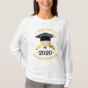 Jag gjorde det i klass 2020-Personligen Redigera T Shirt