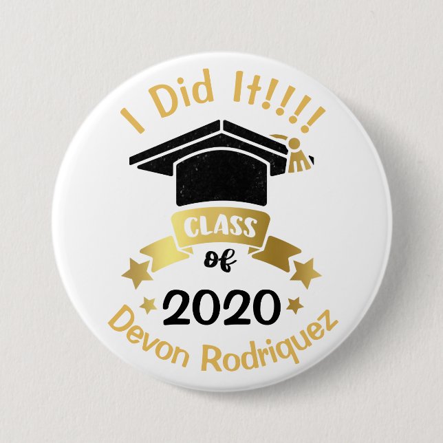 Jag gjorde det i Studenten 2020 Byte år Knapp (Framsida)