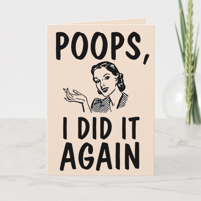 JAG GJORDE DET IGEN, FONNY BIRTHDAY GREETING CARD TACK KORT (Framsida)