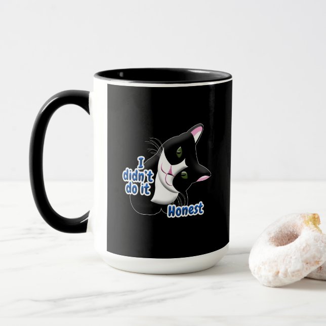 Jag gjorde det inte Cat Mugg (Med munk)