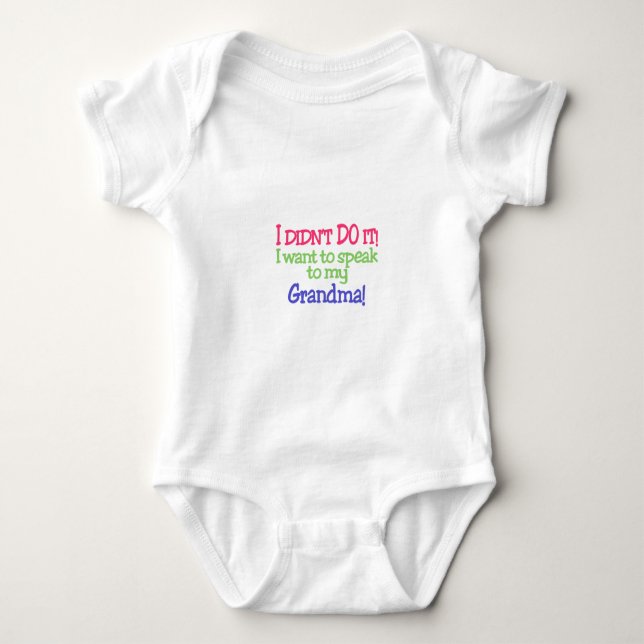 Jag gjorde det inte! Mormor! T Shirt (Framsida)
