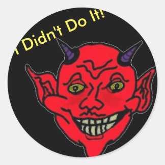 Jag gjorde det inte! runt klistermärke