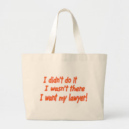 Jag gjorde det inte... stor tocksäck jumbo tygkasse