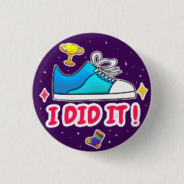 Jag gjorde det Lila 1,4-tumsknapp Knapp