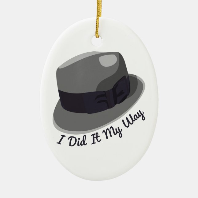 Jag gjorde det som var mitt långt julgransprydnad keramik (Framsidan)