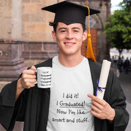 Jag gjorde det Studenten Humor Funny Student White Kaffemugg