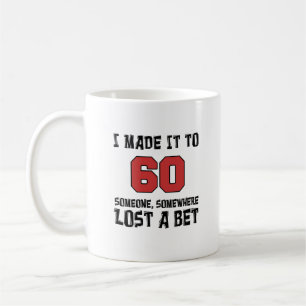 Jag gjorde det till 60 som någon förlorade en kaffemugg